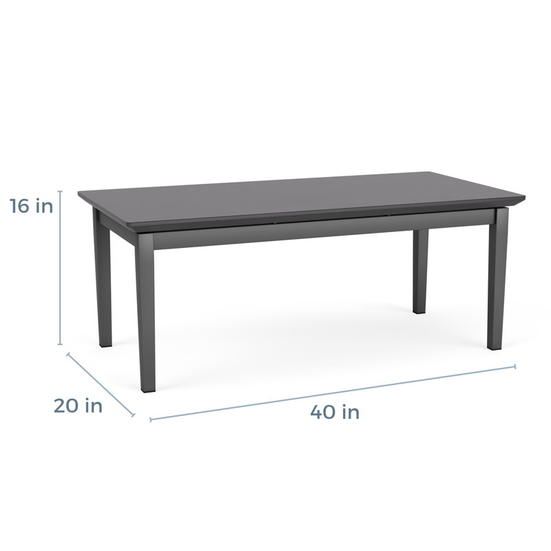 Table basse en acier Amherst, Cerise Canyon, Bronze