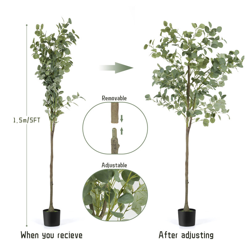 Holzman Faux Pine Tree in Pot, 60" H x 23" W