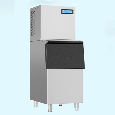 800Lbs/24H Split-System Ice Maker, Stainless Steel Commercial Machine with 450Lbs Bin, LCD Auto-Clean & Adjustable Thickness
