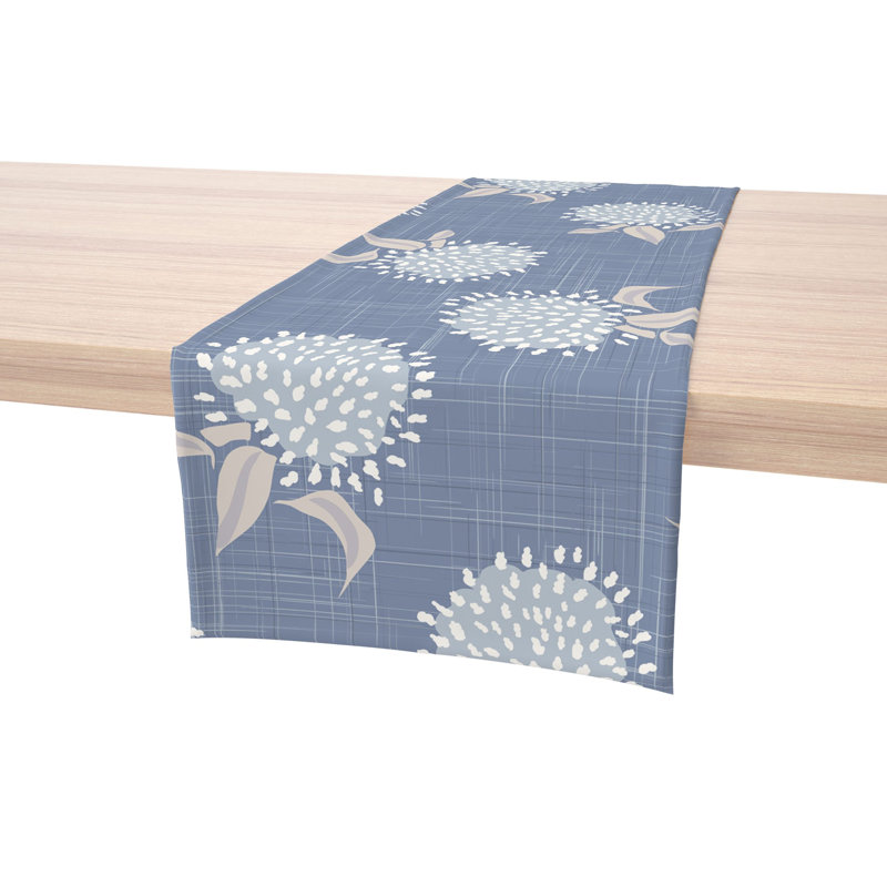 Table Runner, 100% Cotton, 16X72", Country Floral Design, 108" L x 16" W