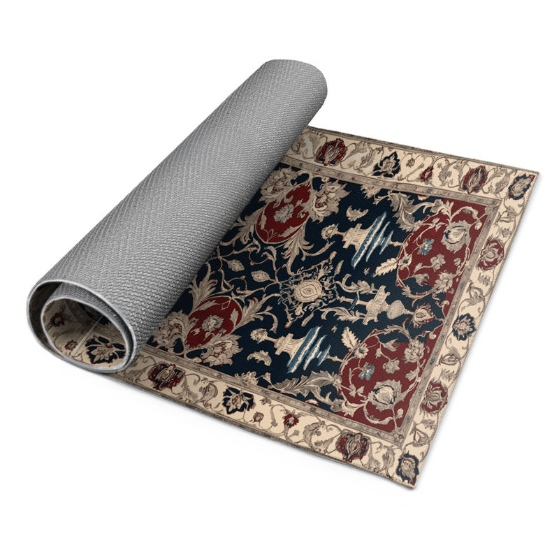 Tapis d'intérieur et d'extérieur noir Persian, Rectangle 9 pi x 12 pi