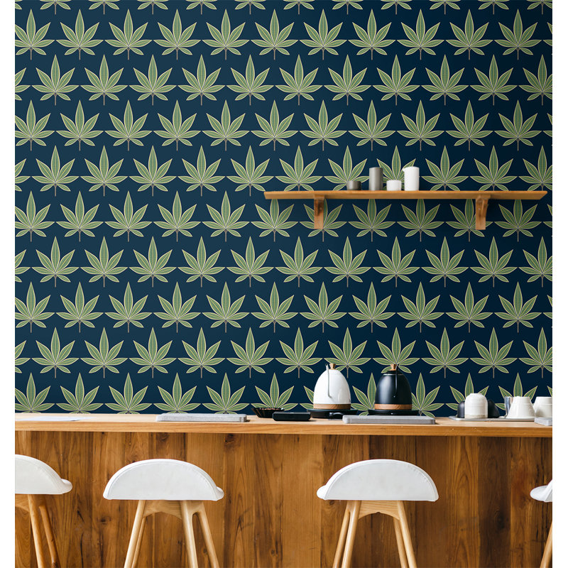 Addilyne Floral Roll, Navy/Green