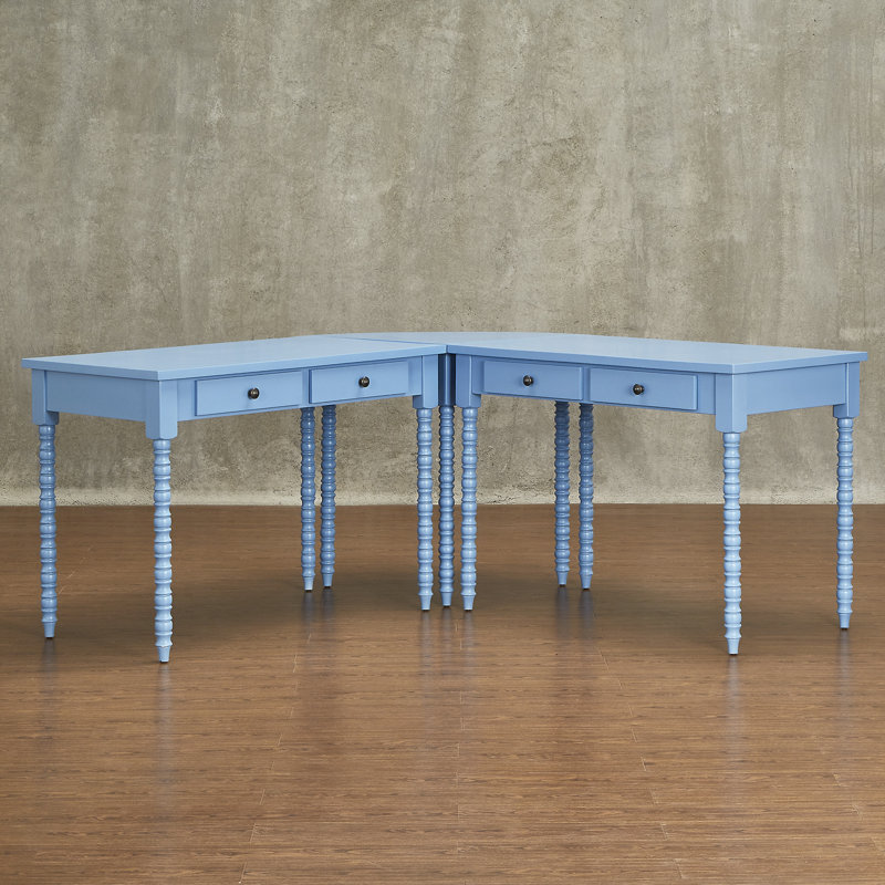 Bureau d'écriture en L Akiyoshi, Bleu ciel
