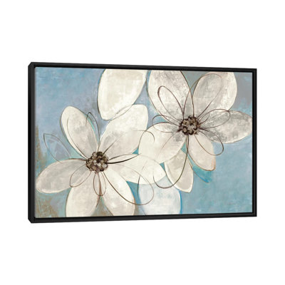 " Blue And Neutral Floral " by Silvia Vassileva