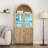 Natural Wood Grain Tech-Inspired MDF Dome Cabinet-531953623