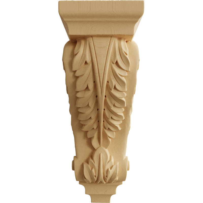 Corbeau Acanthus, Brun clair, H 14 po x l 5 po x P 7 po