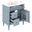 Meuble-lavabo 30 po avec lavabo, meuble-lavabo autoportant avec tiroir rabattable, 2 tiroirs et tablette réglable-408505093