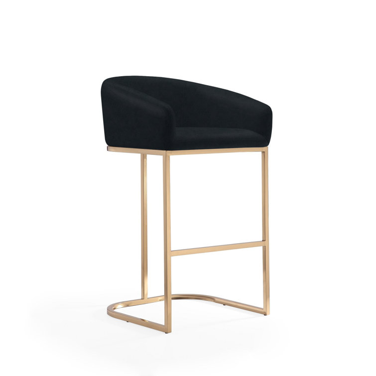 Lioba Upholstered Counter Stool with Metal Frame