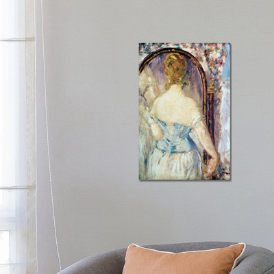 Woman Before A Mirror, 1876-77 by Edouard Manet - Wrapped Canvas Gallery-Wrapped Canvas Giclée