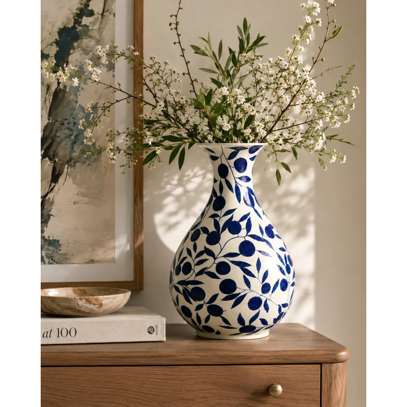 Grand vase bleu Olivia, Grand, Dusty Blue