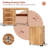 Folding Sewing Craft Table with 3 Storage Bins and Shelves