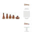 Vases décoratifs modernes en grès et en céramique avec des silhouettes élégantes et des formes courbes élégantes - ensemble de 5-453412197