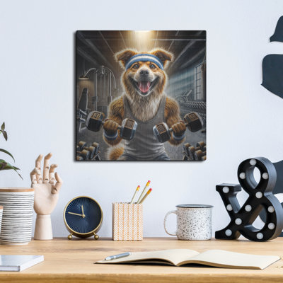 «Gym Dog» par Rey Klimt, art mural en métal