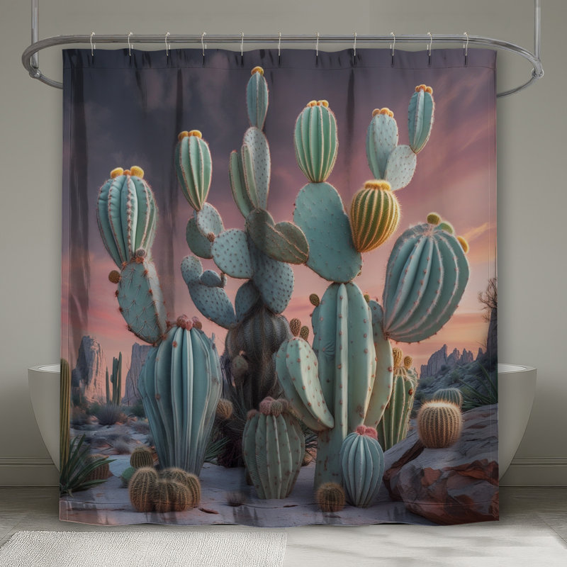 Rideaux de douche Desert Cacti, L 70 po x H 84 po