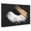 Strings of a White Bass Guitar - Wrapped Canvas-56641561