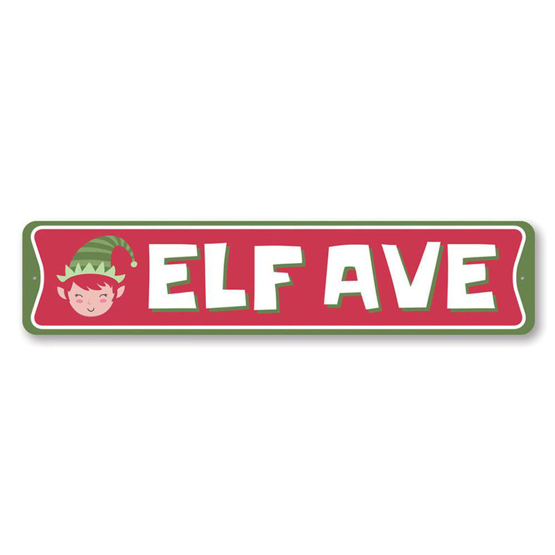 Plaque en aluminium Elf Avenue, H 6 po x l 24 po x P 0,06 po