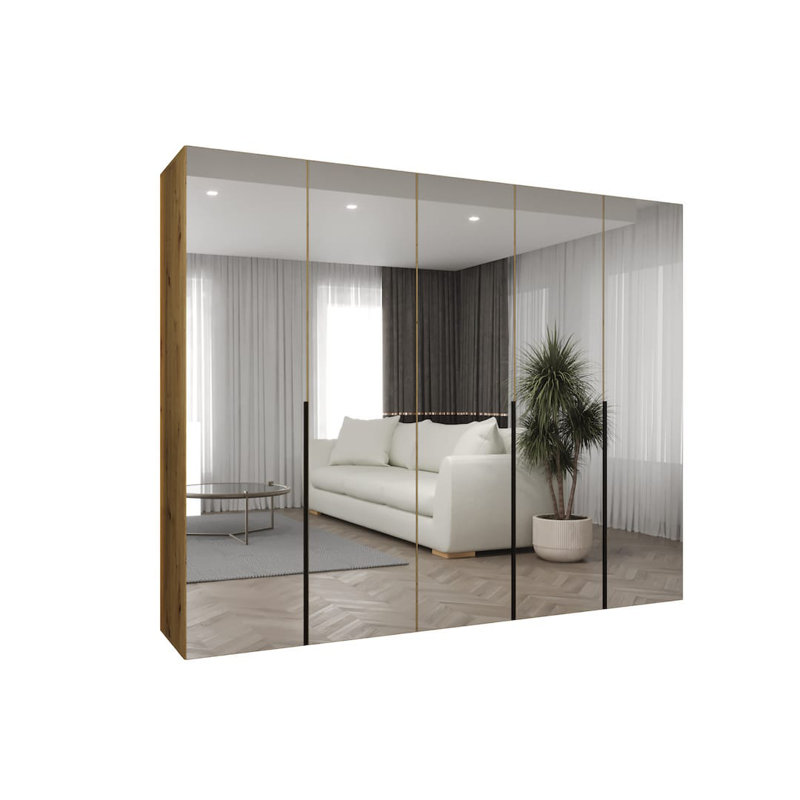 Bogins 4 Door Manufactured Wood Wardrobe, Oak Artisan