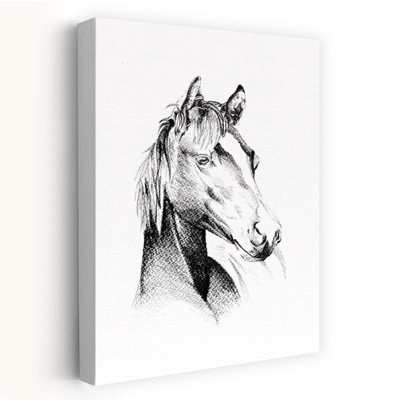 «Noble Horse Profile Classic Elegant Horse Portrait», reproduction d'art murale