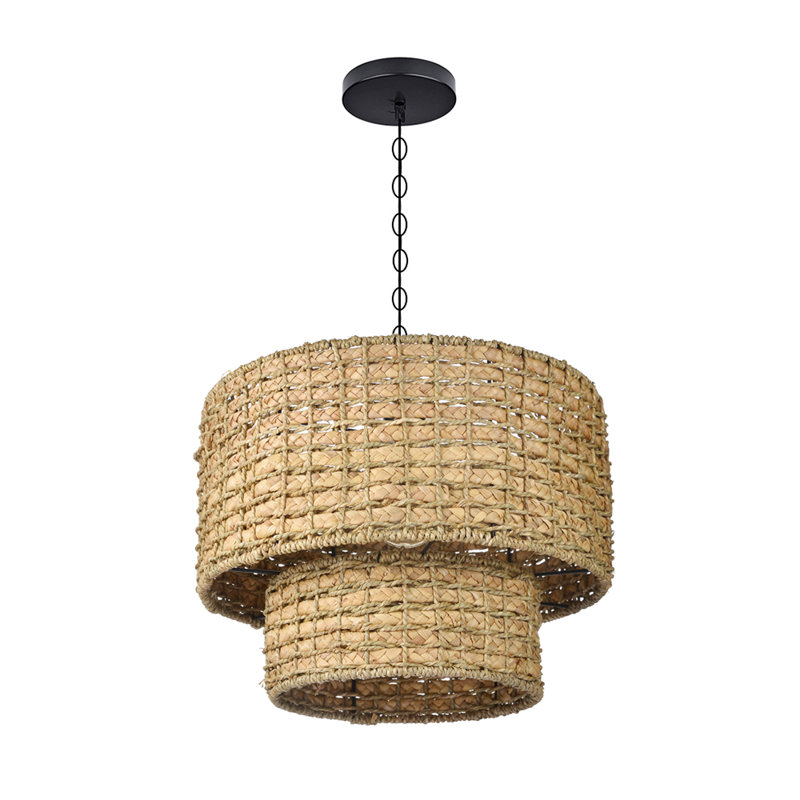 Luminaire suspendu cylindrique 1 lumière Aleeya, H 13,77 po x l 19,68 po x P 19,68 po