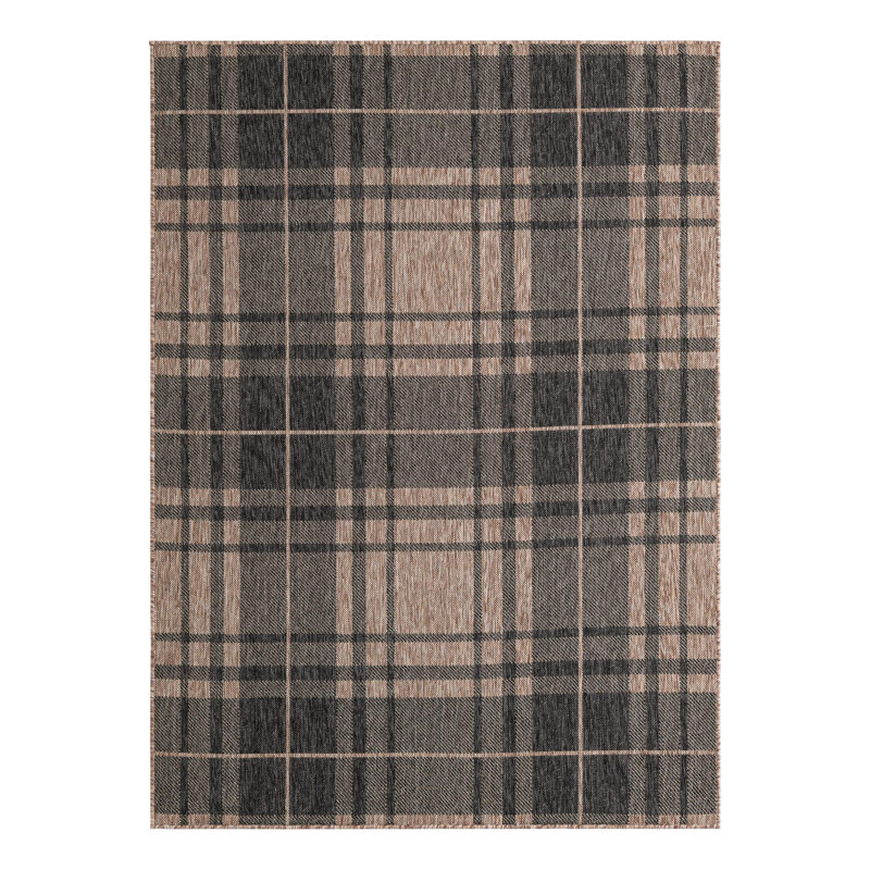 Tapis intérieur / extérieur en polypropylène tissé à la machine Tatasha, Rectangle 5 pi 1 po x 7 pi 1 po