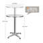 Table bistro pliante ronde avec plateau rabattable