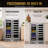 Transcend 24 in. 64 Can and 20 Bottle French Door Seamless Stainless Steel Dual Zone Built-In Beverage and Wine Cooler