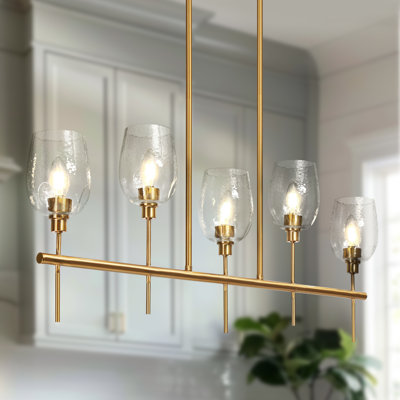 Luminaire suspendu pour îlot de cuisine à 5 lumières Adelgunde