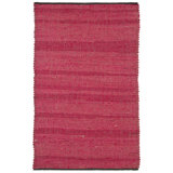 Zola Hand Loomed Modern Area Rug in Red/Charcoal