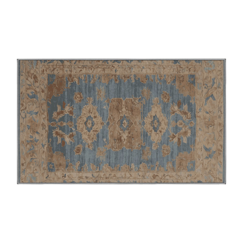Tapis gris soyeux et moelleux, Rectangle 7 pi x 10 pi
