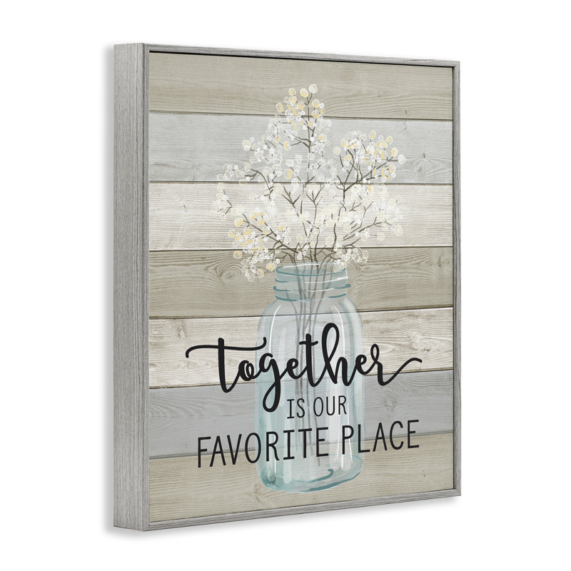 «Together is our Favorite Place», impression, H 20 po x l 16 po, Estampe numérique Farmhouse