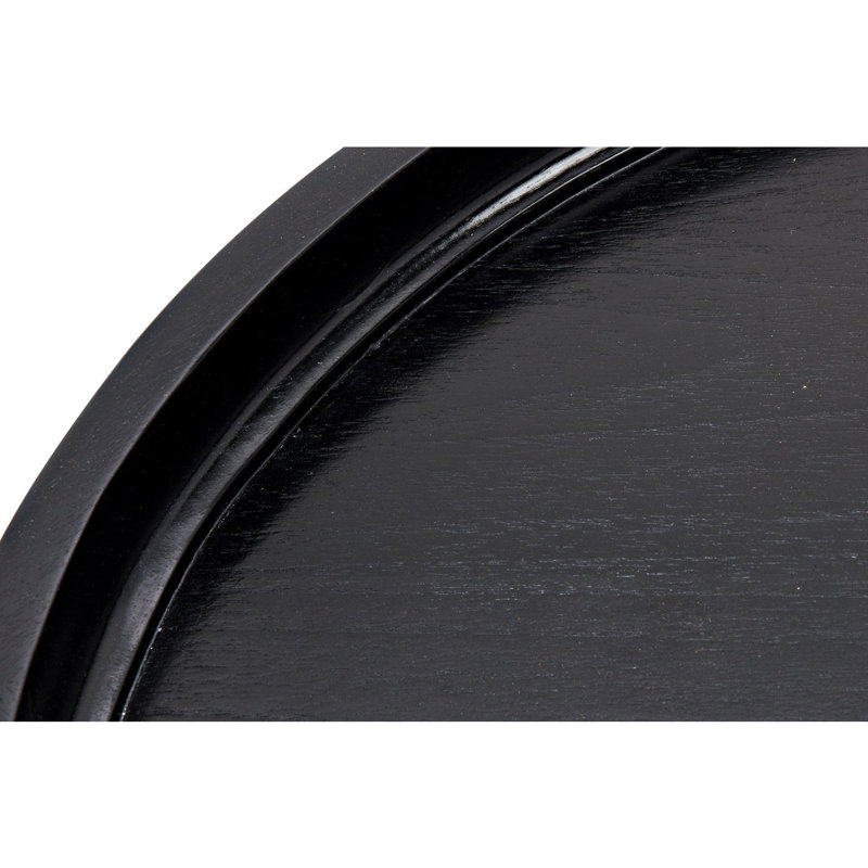 Gavin Hand-Rubbed Black Mahogany Round Side Table