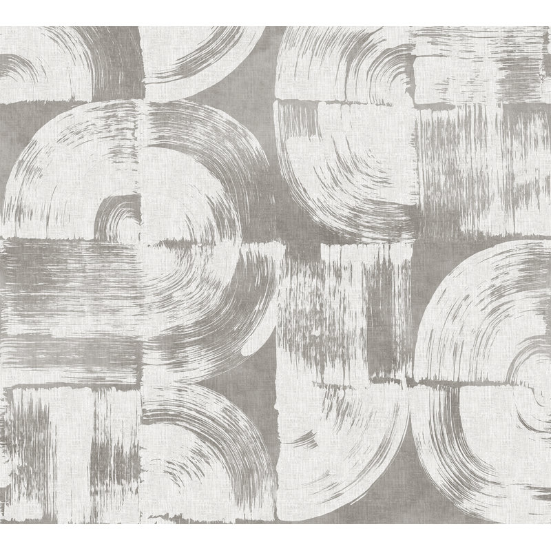 Dove Grey Abstract Brushstrokes Non-Pasted Wall Mural