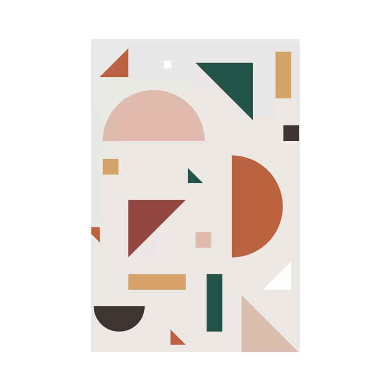 Abstract Geometric XXX - Print on Canvas, Wrapped Canvas, 20.32 cm H x 30.48 cm W