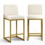 61cm Modern Upholstered Kitchen Counter Stool with Metal Sled Base & Faux Leather-1735468851-1727760848