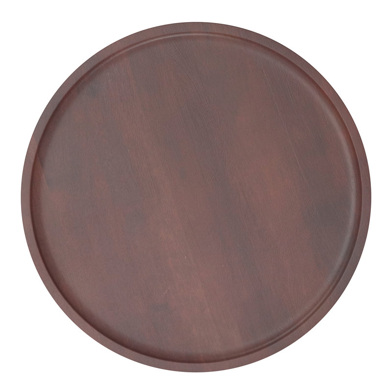 Table d'appoint Breanna, Plateau noyer brun / base brun doré
