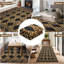 Tapis de couloir à carreaux 9 pi x 12 pi à motif léopard noir, doux et antidérapant pour cuisine, chambre à coucher et entrée-523802871