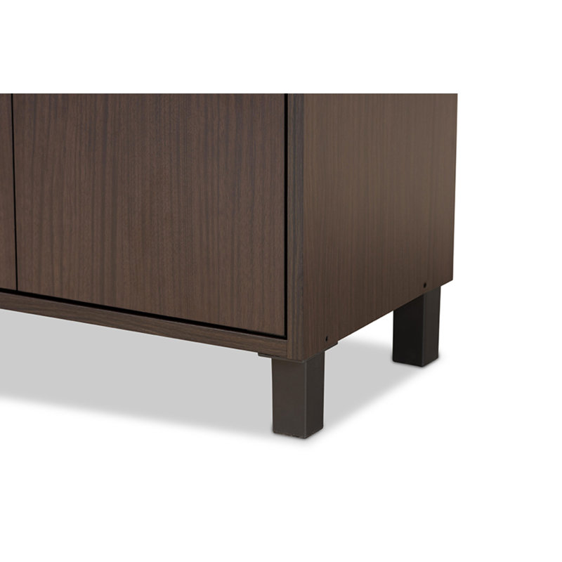 Armoire de rangement pour chaussures Marialy, Marron foncé