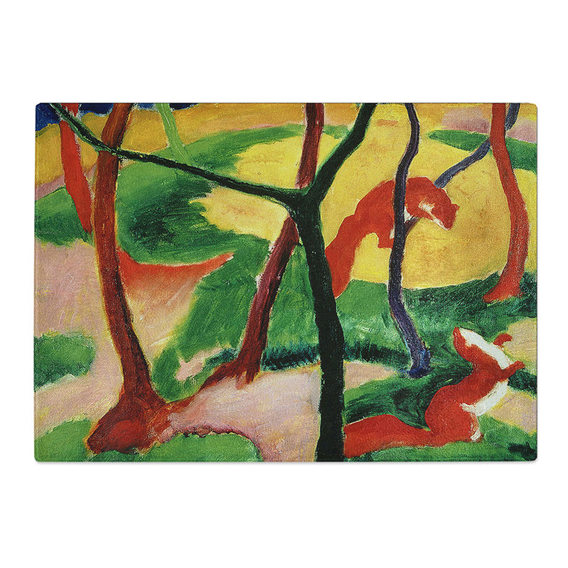 Weasels Playing by Franz Marc Chopping Board, 0.4cm H x 28.5cm W x 39cm L