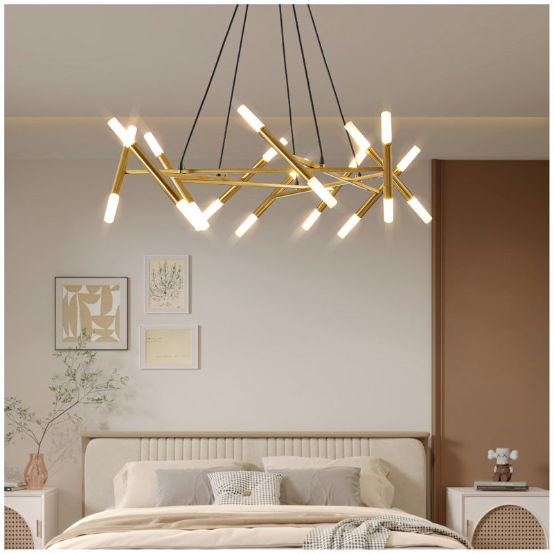 Lustre moderne 20 lumières , Gold