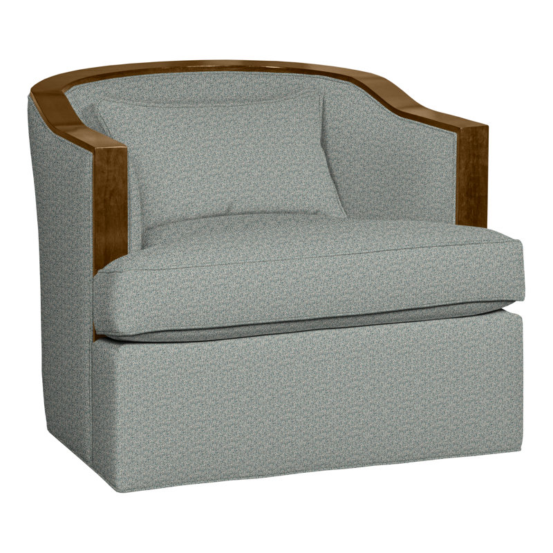 Fauteuil d'appoint pivotant Thom Filicia, Eau Tuck, Casablanca