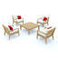 Noida Outdoor 5 - Piece Conversation Set