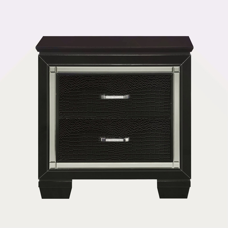 Table de chevet 1Pc 2X tiroirs en queue d'aronde