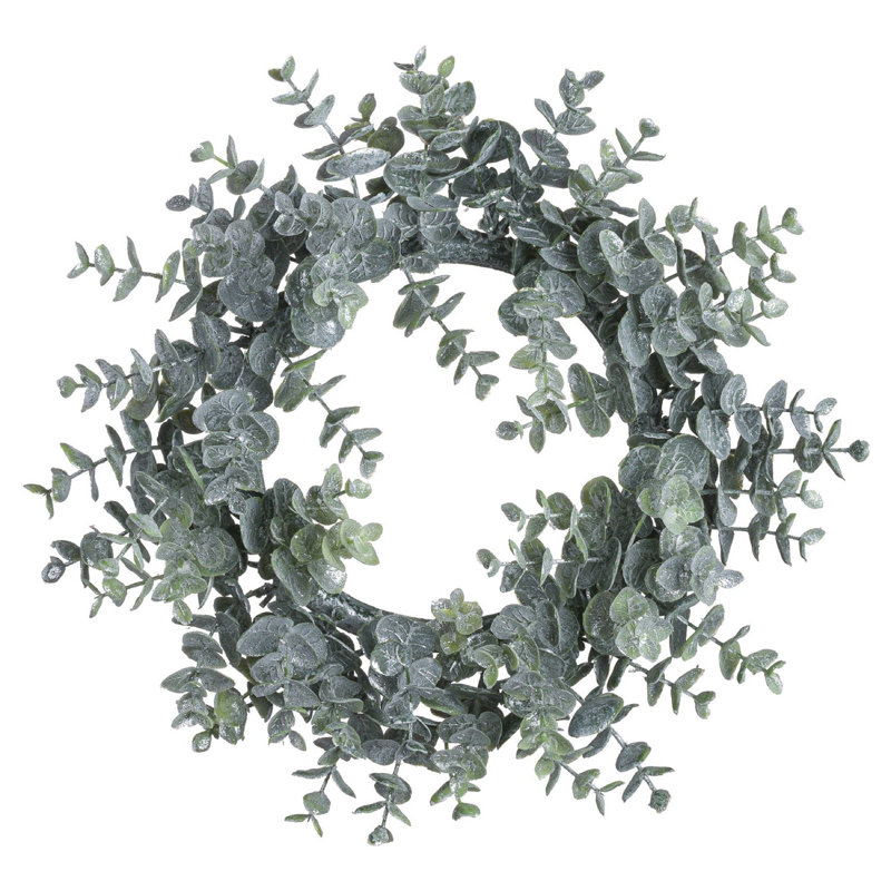 Faux Eucalyptus Wreath, 33cm H x 33cm W x 8cm D