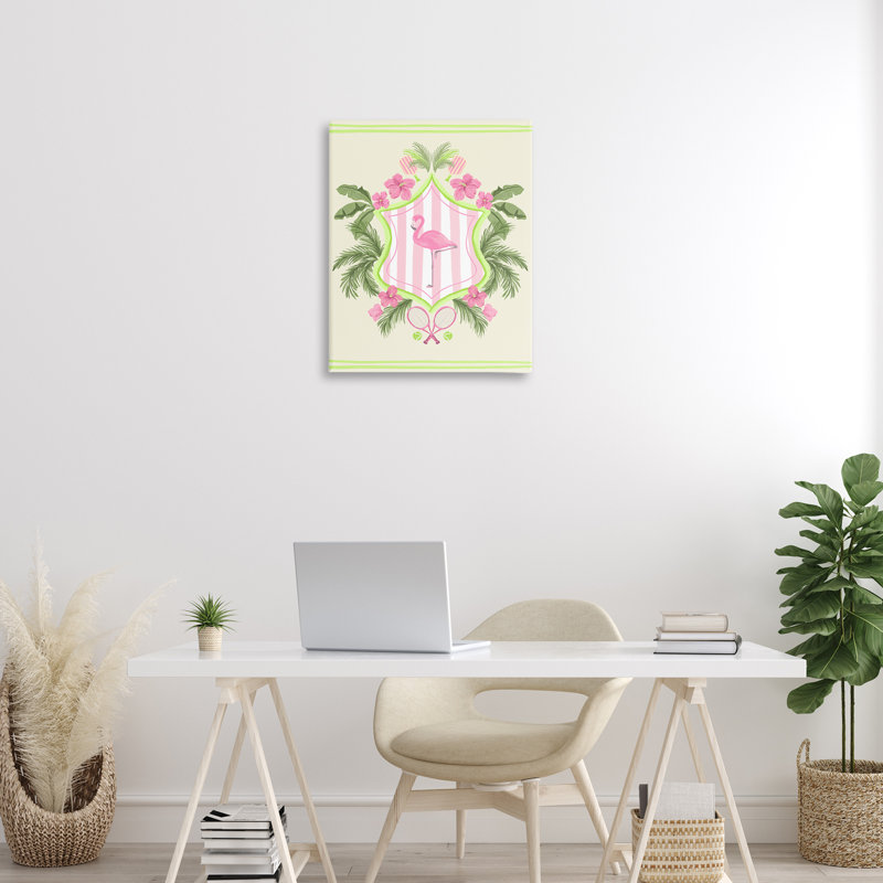  «Palm Beach Flamingo Emblem» par Kate Eldridge, H 30 po x l 24 po