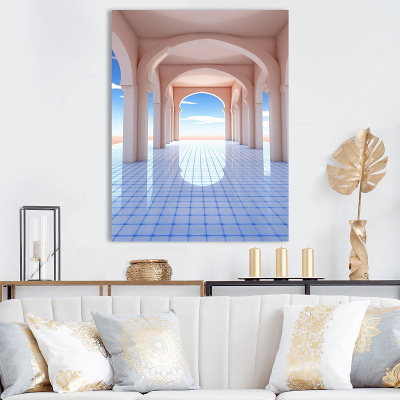«Architecture of Infinity Futuristic Geometric» - art mural moderne sur toile géométrique, H 44 po x l 34 po x P 1,5 po