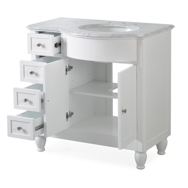 Comptoir de meuble-lavabo droit 38 po