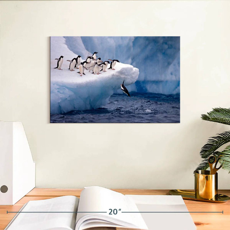 Brampt Penguins Diving, 8" H x 12" W
