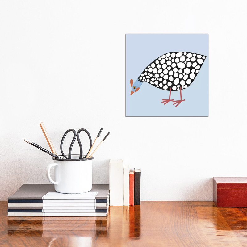 « Hen Guinea » par Nic squirrell-impression, Toile tendue, H 12 po x l 12 po x P 0,75 po, Pas de tapis