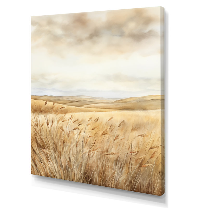 Prairie beauté dévoilée sur toile, Toile tendue, H 32 po x l 16 po x P 1 po