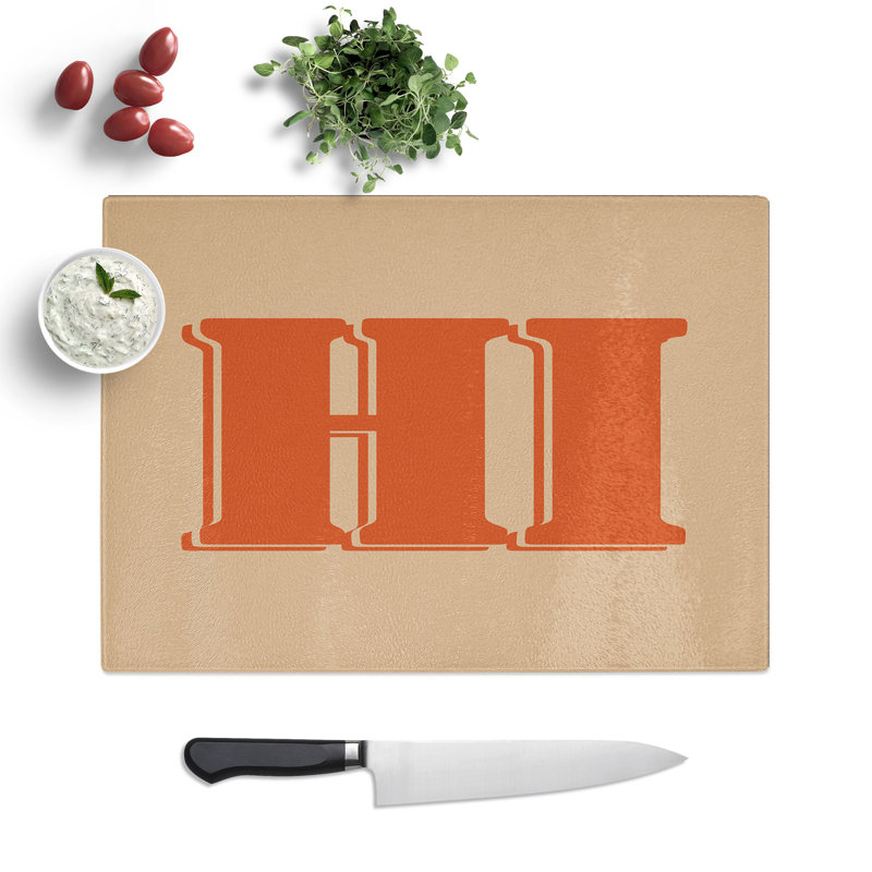 Hi Typography Chopping Board, 0.4cm H x 20cm W x 28.5cm L